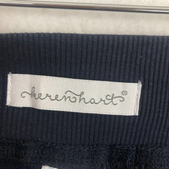 Keren Hart Blue Linen Blend Drawstring Pants Sz S - Picture 8 of 9